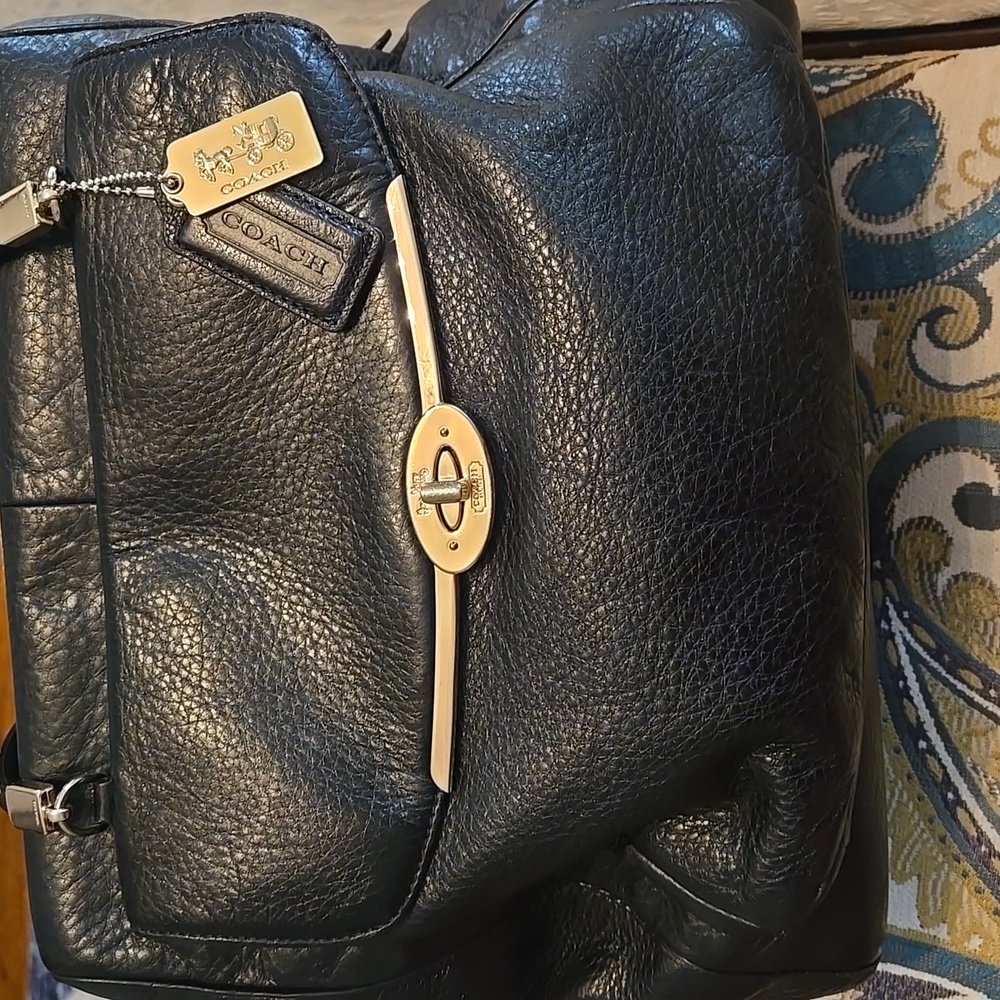 Coach Handbag - Black Pebble